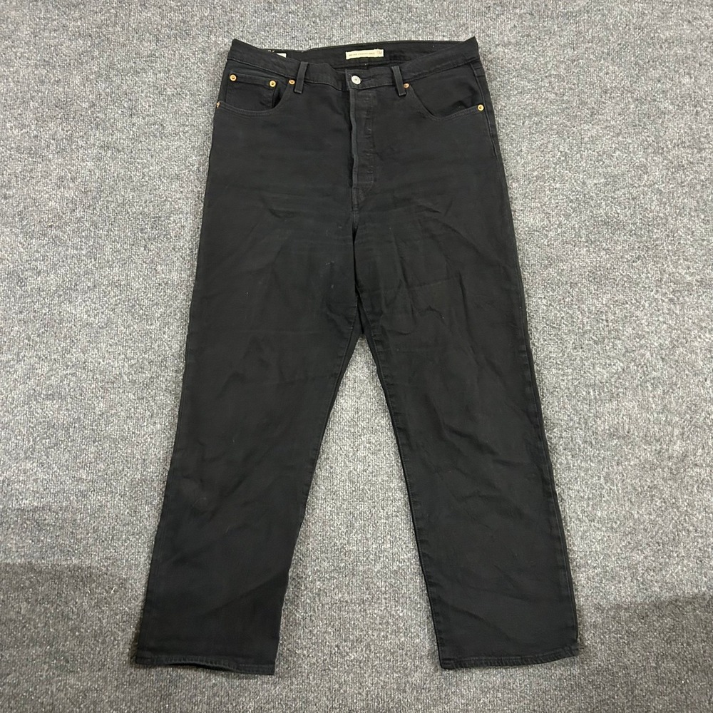 Levi's Jeans Womens Size 32 Black Ribcage Straight Ankle High Rise Denim Pants